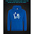 Hoodie with Reflective Print Like And Share - M blue