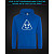 Hoodie with Reflective Print Pooo - 2XL blue