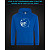 Hoodie with Reflective Print Angry Face - M blue