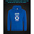 Hoodie with Reflective Print Russian warship go fuck yourself - 2XL blue