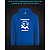Hoodie with Reflective Print Geese Biological weapons of Ukraine - XS blue