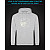 Hoodie with Reflective Print Angry Face - XS grey
