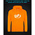Hoodie with Reflective Print ZAZ Logo - M orange