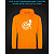 Худі з світловідбиваючим принтом Фольксваген Логотип Дівчина - XS помаранчева