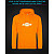 Hoodie with Reflective Print Chevrolet Logo 2 - XL orange