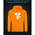 Hoodie with Reflective Print Pirate Skull - XS orange