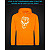 Hoodie with Reflective Print Zombie - XS orange