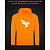 Hoodie with Reflective Print Pegas Wings - XS orange