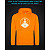Hoodie with Reflective Print Yoga Logo - 2XL orange