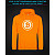 Hoodie with Reflective Print Bitcoin - M orange