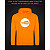 Худи со светоотражающим принтом Ютюб Логотип - XS оранжевая