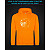 Hoodie with Reflective Print Angry Face - XS orange