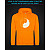 Hoodie with Reflective Print Cute Cats - M orange