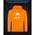 Hoodie with Reflective Print Harry Potter Society - M orange