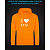 Hoodie with Reflective Print I Love KYIV - M orange