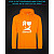 Hoodie with Reflective Print I love Bayraktar - XS orange