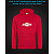 Hoodie with Reflective Print Chevrolet Logo 2 - M red