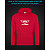 Hoodie with Reflective Print Toyoda - M red