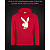 Hoodie with Reflective Print Playboy - M red