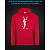 Hoodie with Reflective Print YSL - M red