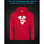Hoodie with Reflective Print Pirate Skull - M red