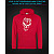 Hoodie with Reflective Print Zombie - XS red