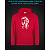 Hoodie with Reflective Print Skull Music - M red
