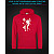 Hoodie with Reflective Print Fairy - M red