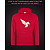Hoodie with Reflective Print Pegas Wings - M red