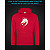 Hoodie with Reflective Print Dragon Head Print - M red
