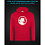 Hoodie with Reflective Print Unicorn - M red