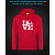 Hoodie with Reflective Print American football - 2XL red