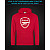 Hoodie with Reflective Print Arsenal - M red