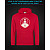 Hoodie with Reflective Print Yoga Logo - XS red