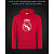Hoodie with Reflective Print Real Madrid - XS red