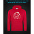 Hoodie with Reflective Print Meme Face - XL red