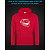 Hoodie with Reflective Print Trollface - XL red
