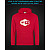 Hoodie with Reflective Print Wifi - M red