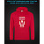 Hoodie with Reflective Print Russian warship go fuck yourself - M red