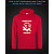 Hoodie with Reflective Print Geese Biological weapons of Ukraine - XS red