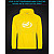 Hoodie with Reflective Print ZAZ Logo - M yellow