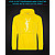 Hoodie with Reflective Print YSL - M yellow