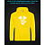 Hoodie with Reflective Print Pirate Skull - M yellow