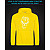 Hoodie with Reflective Print Zombie - XL yellow