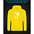 Hoodie with Reflective Print Fairy - XL yellow