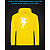 Hoodie with Reflective Print Little Fairy - M yellow
