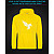 Hoodie with Reflective Print Pegas Wings - XL yellow