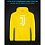 Hoodie with Reflective Print Juventus Logo - M yellow