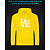 Hoodie with Reflective Print American football - M yellow