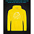 Hoodie with Reflective Print Meme Face - XL yellow